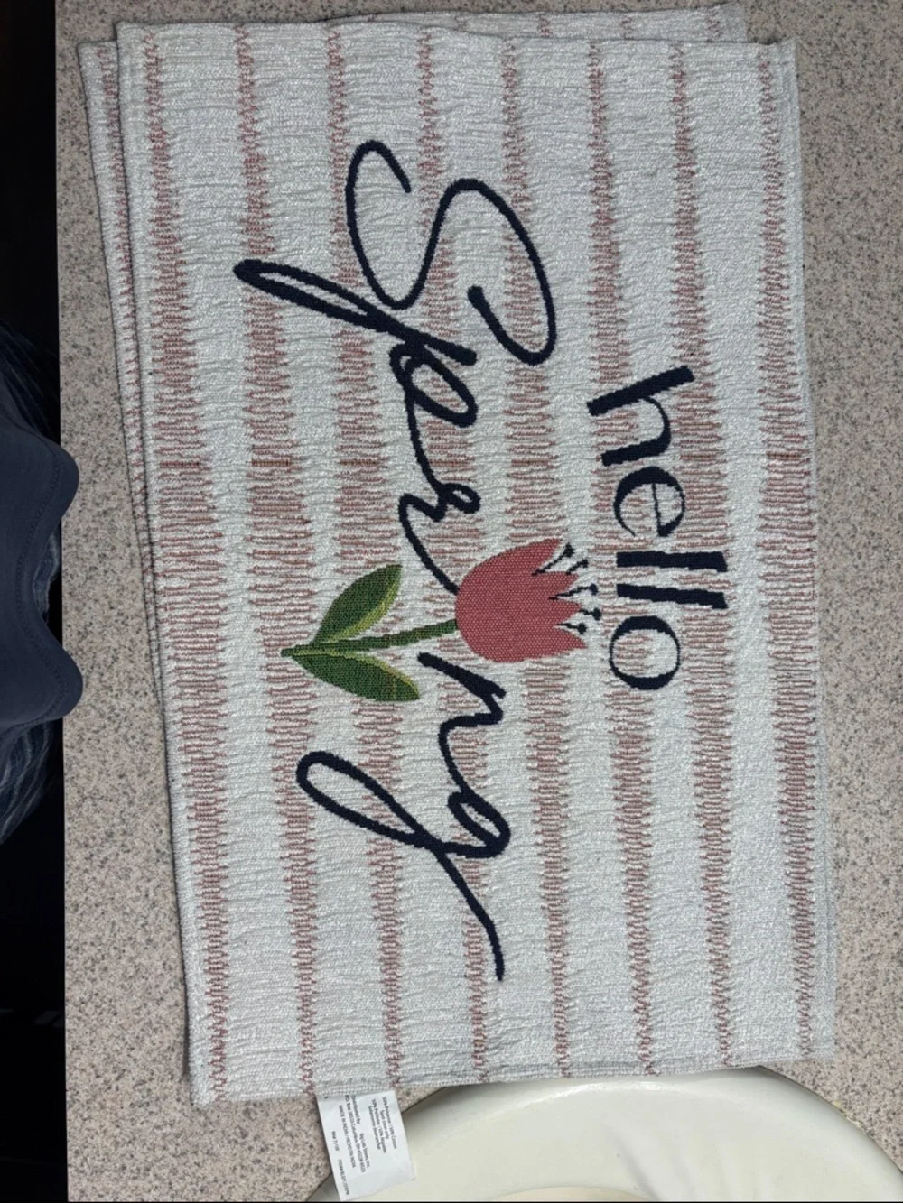 Set of 6 Hello Spring Embroidered Accent placemats